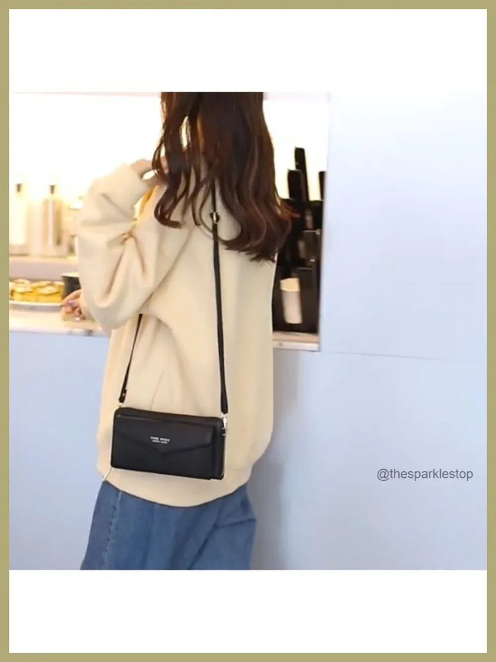 Faux Leather Crossbody Phone Bag Women RFID Blocking Touch Screen Wallet